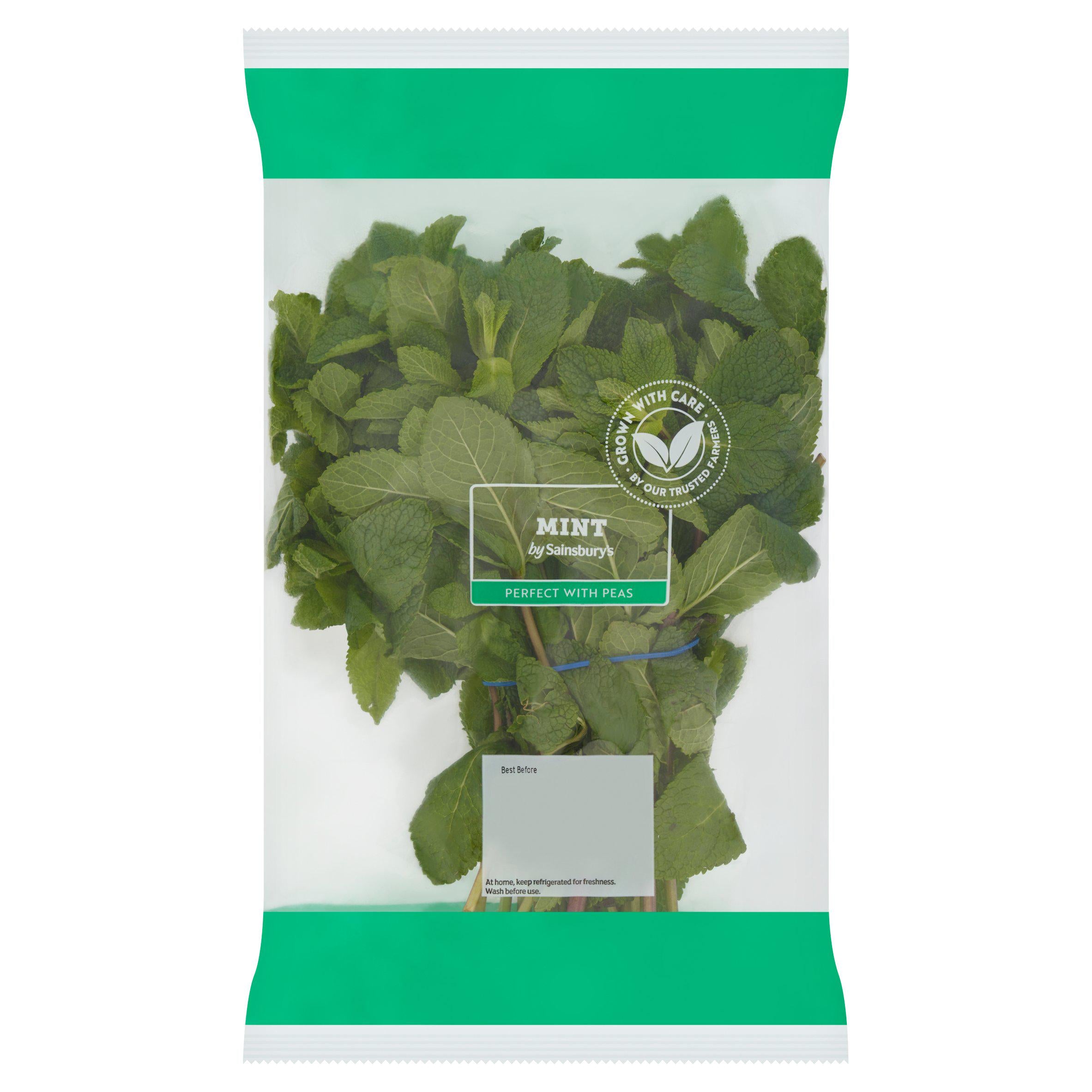 Sainsbury's fresh mint herb 100g (British brand)