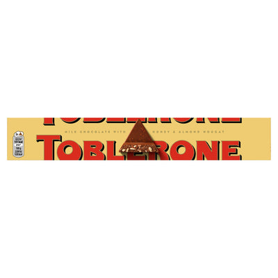 Sainsburys Toblerone Milk Chocolate with Honey & Almond Nougat Bar 200g- Buy online at McGrocer