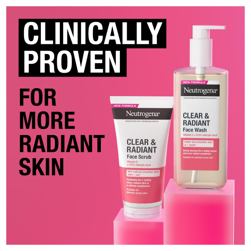Neutrogena Clear & Radiant face scrub 150ml (British brand)