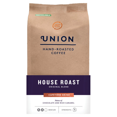 Sainsburys Union Hand-Roasted Coffee House Roast Cafetière Grind 200g- Buy online at McGrocer