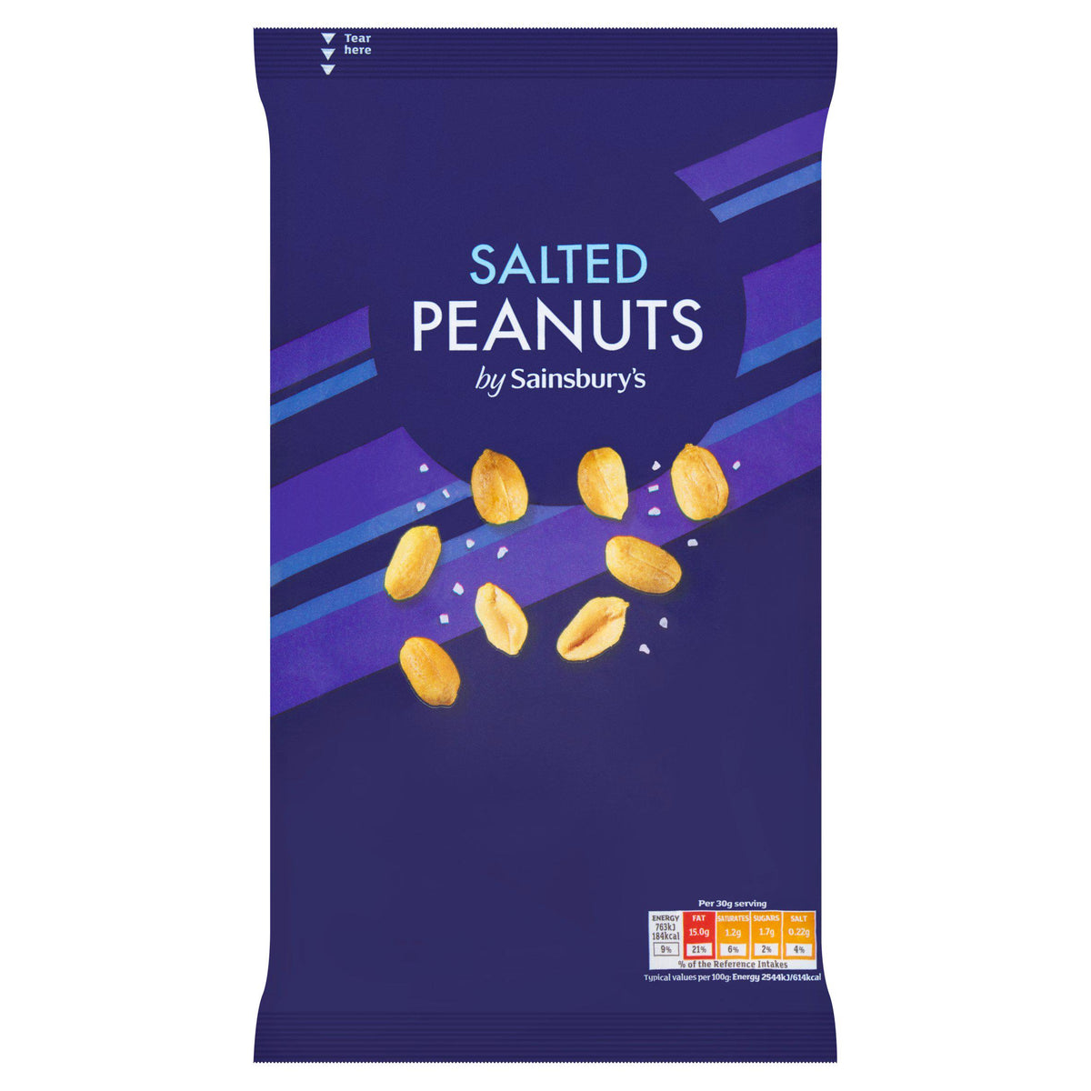 Sainsbury's salted peanuts 550g, imported from the UK