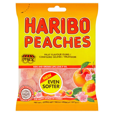 Sainsburys Haribo Peaches Fruit Flavour Gums 150g- Buy online at McGrocer