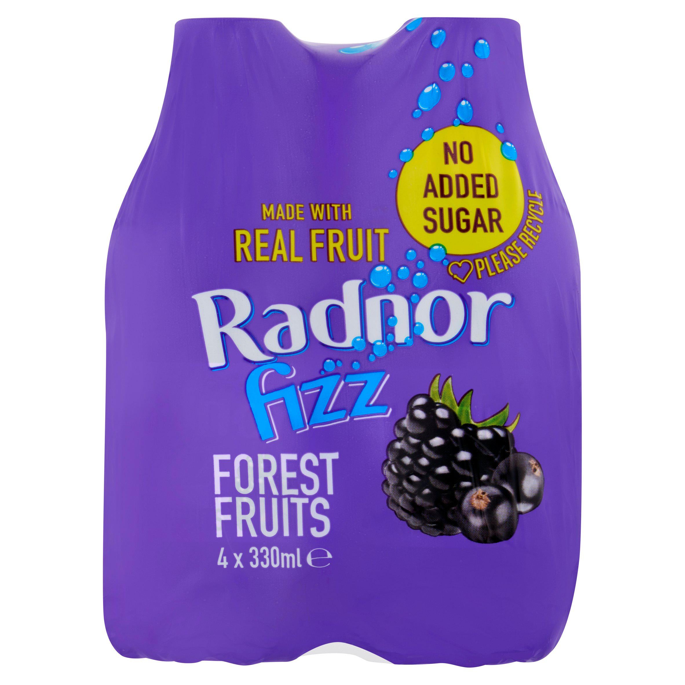 Radnor Fizz forest fruits sparkling drink 4x330ml (British brand)