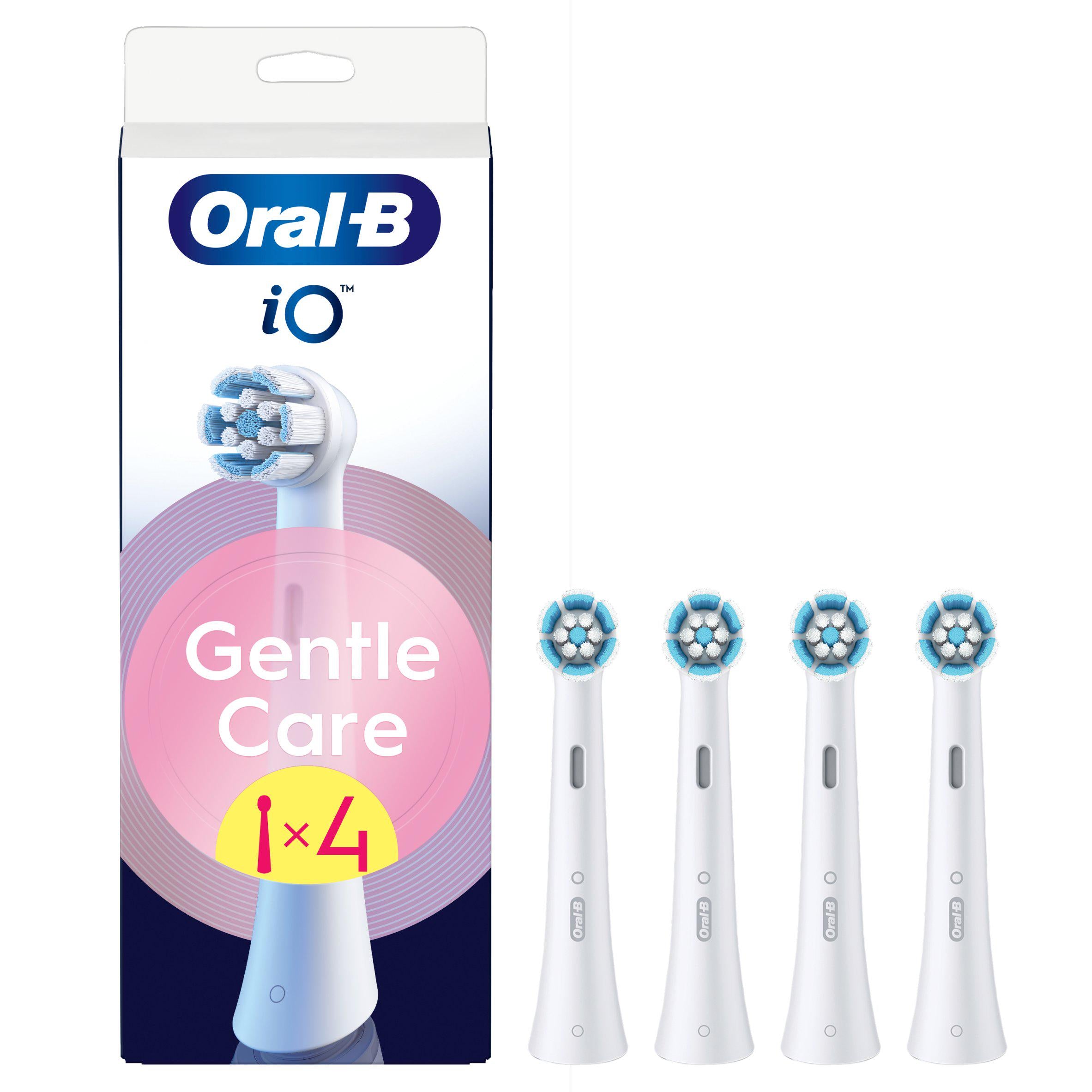 Oral-B iO Gentle Care Brush Heads 4 pack, imported from the UK