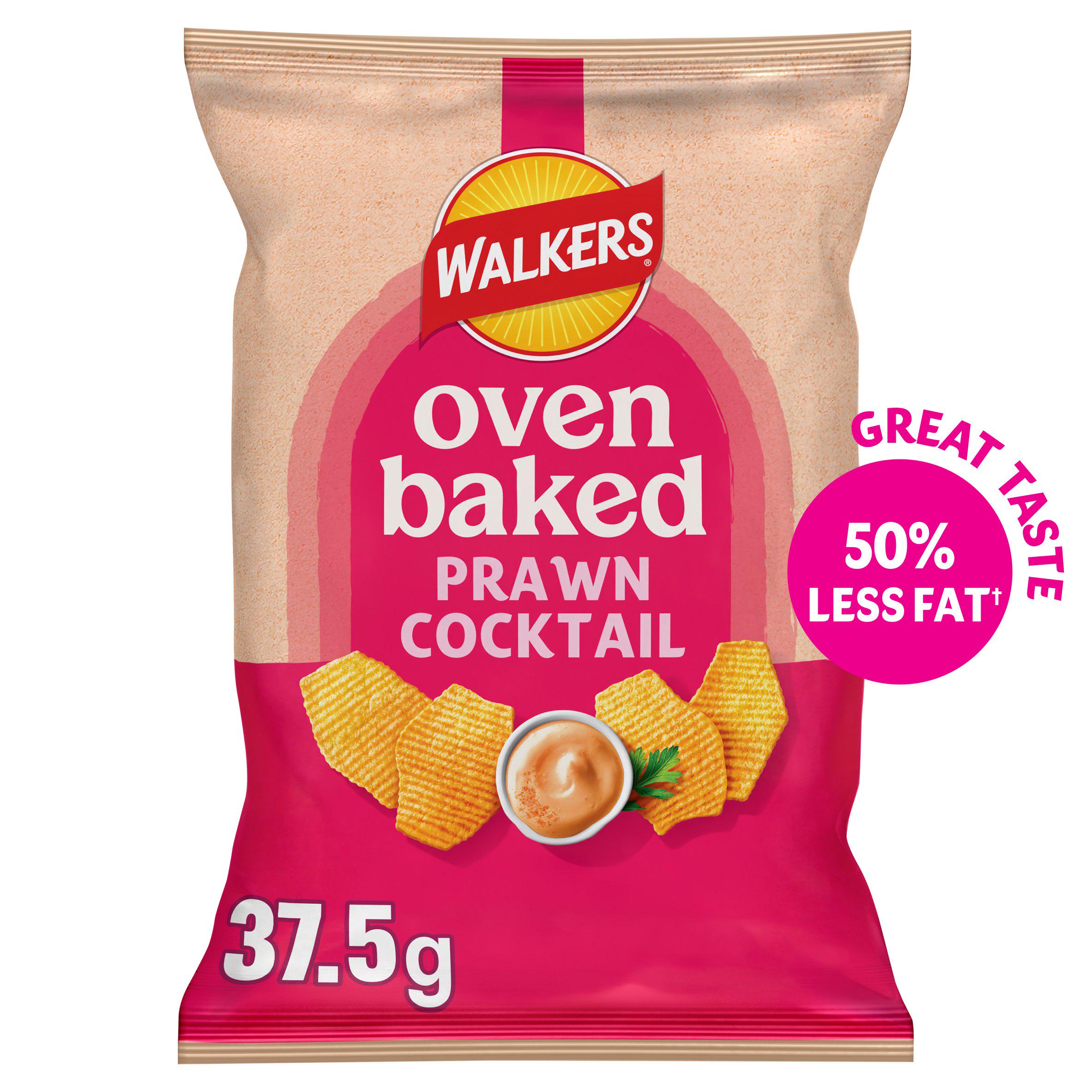 Walkers Baked Prawn Cocktail crisps 37.5g, UK version