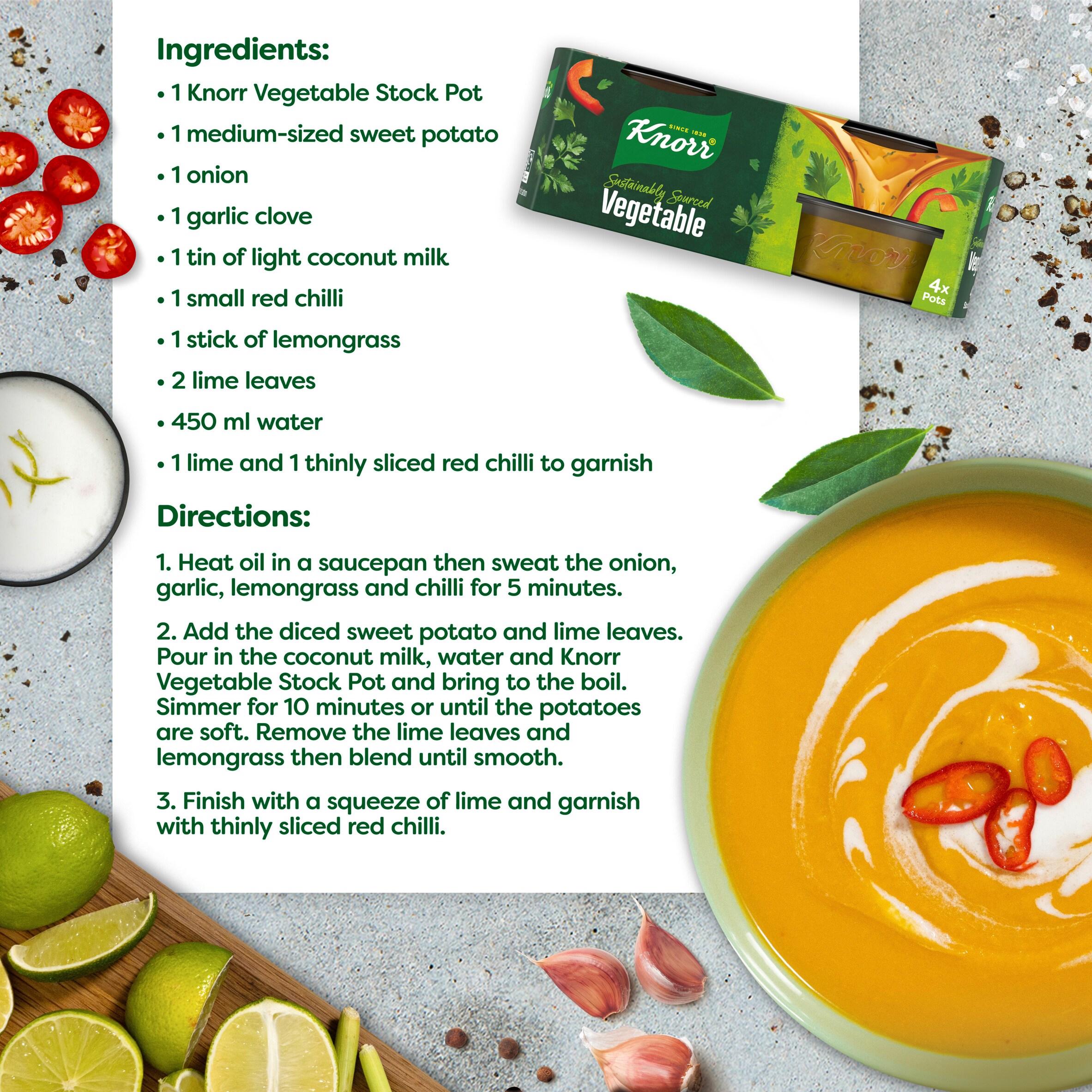 Knorr Vegetable Stock Pots 4 x 28g, imported from the UK