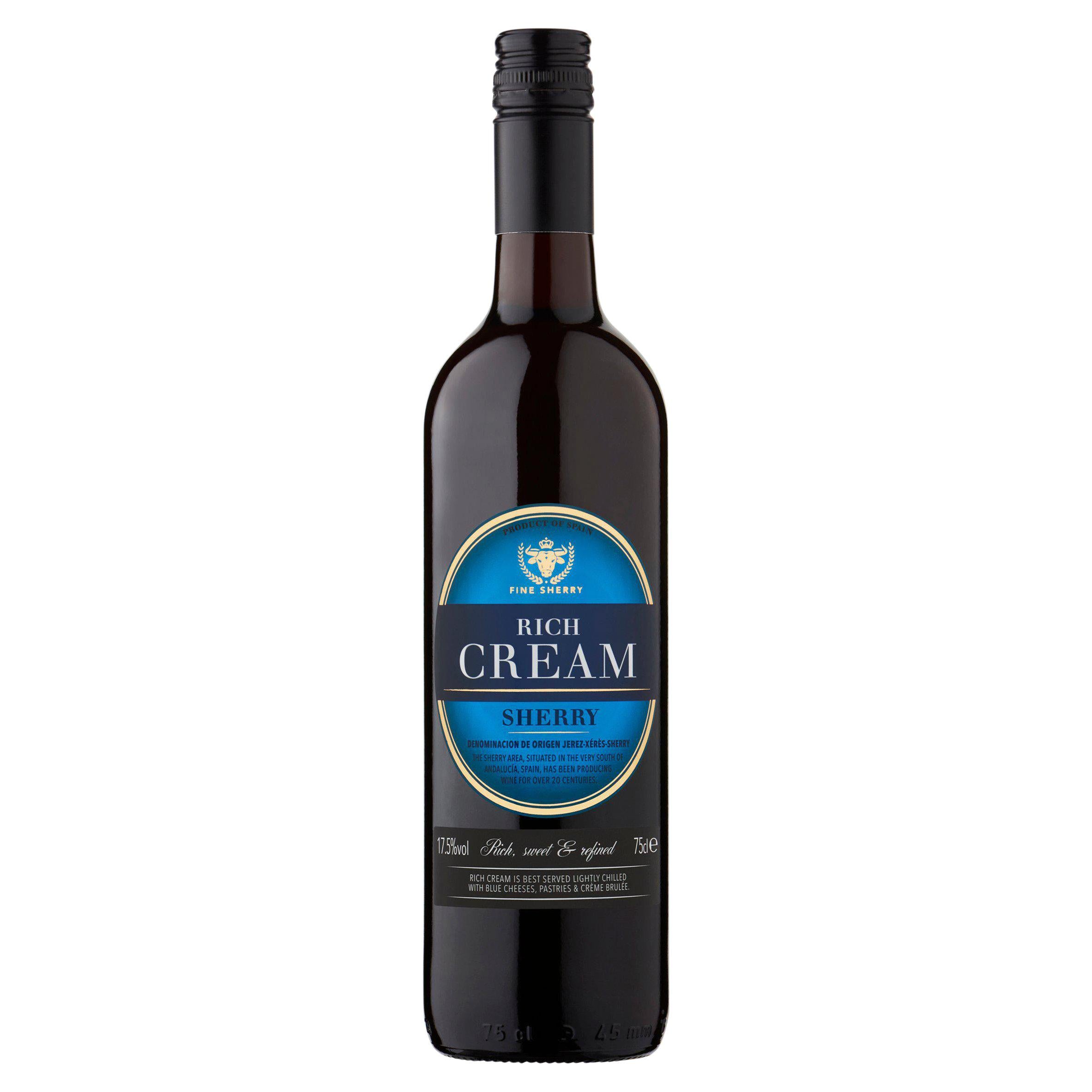 Sainsbury's sweet cream sherry 1L bottle, UK version