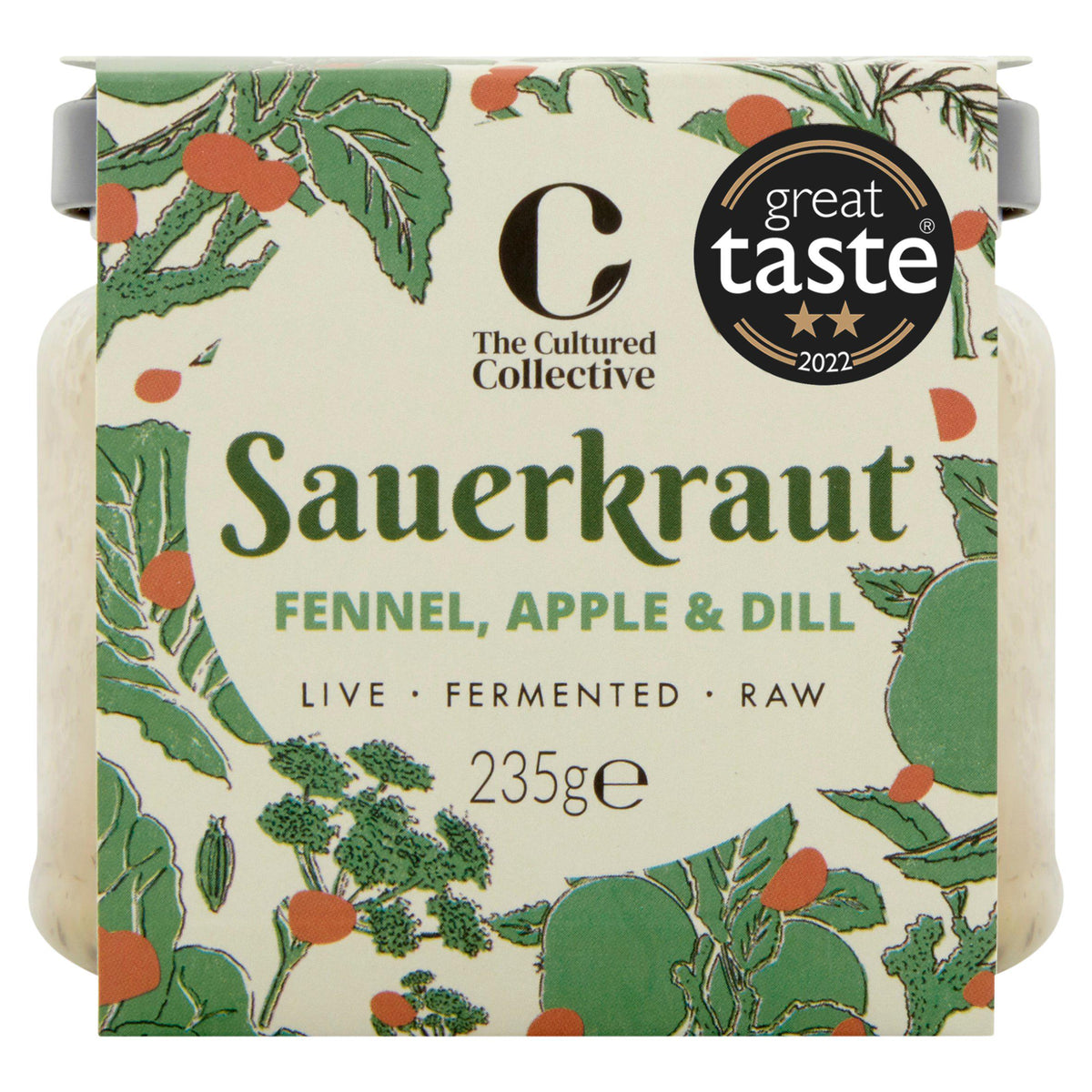 Cultured Collective sauerkraut fennel apple dill 235g - British product