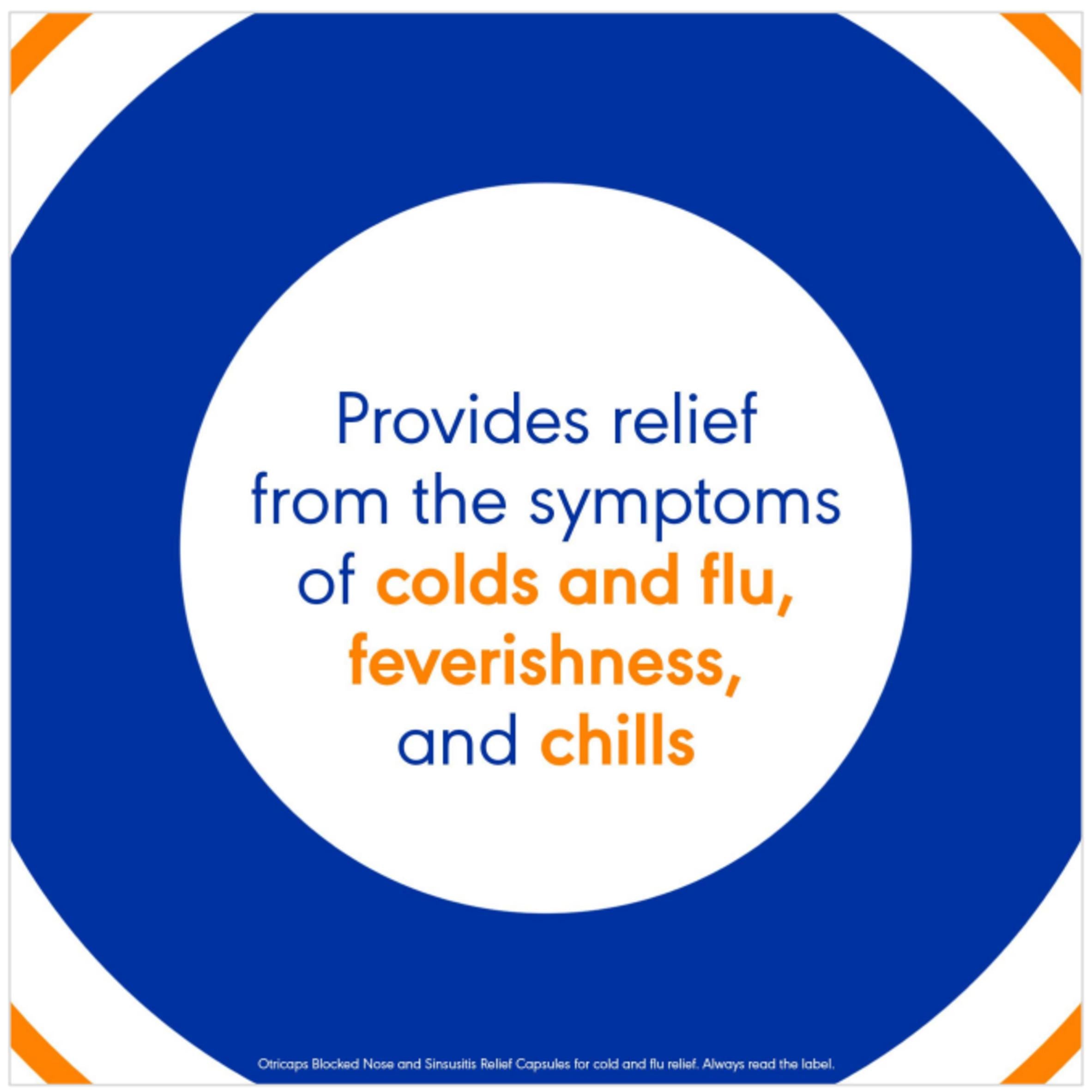 Otricaps blocked nose and sinusitis relief capsules 16 count - British product