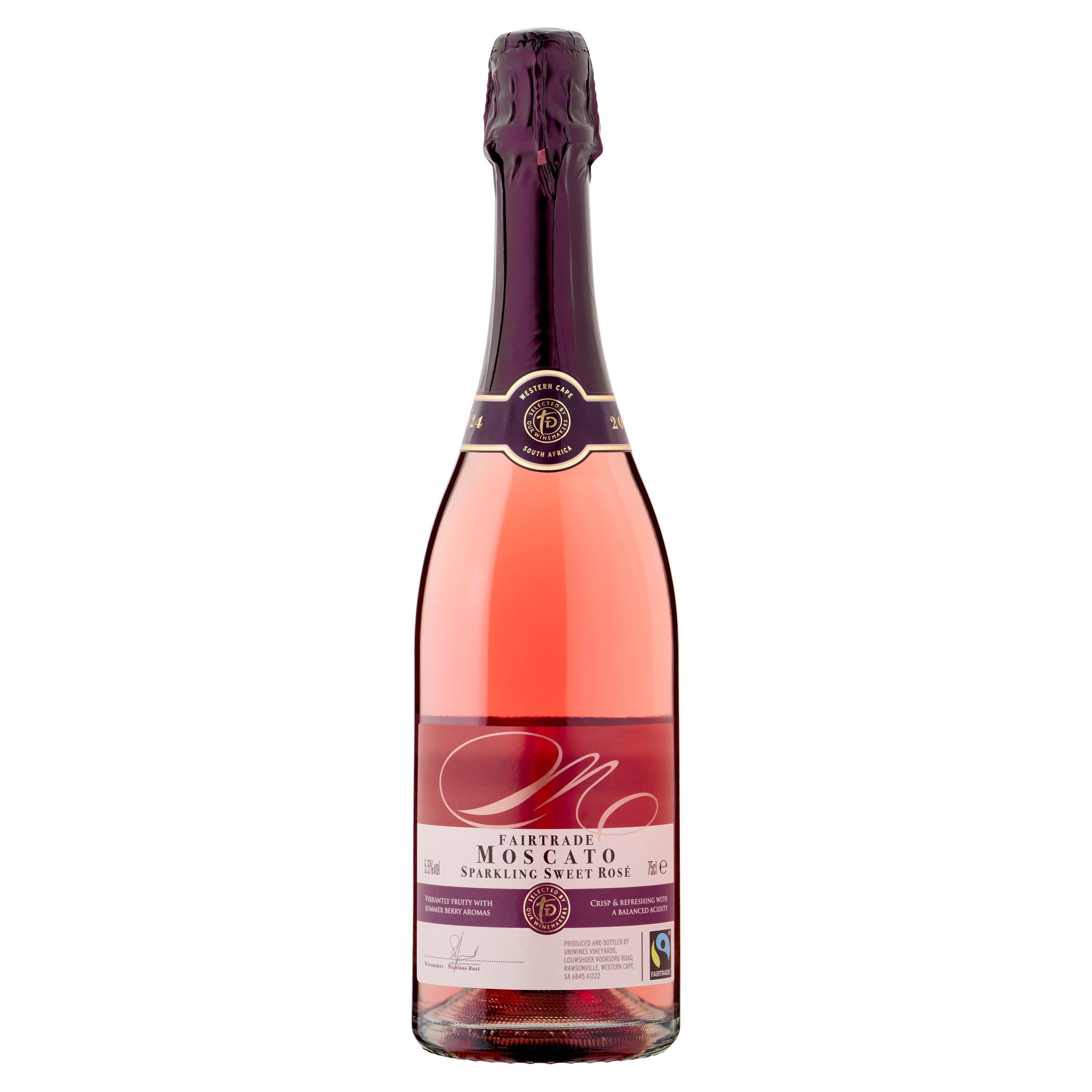 Sainsbury's Taste the Difference Moscato Rose wine 75cl - British product