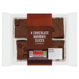 Sainsbury's brownie cake slices with dark chocolate chunks 160g - British product