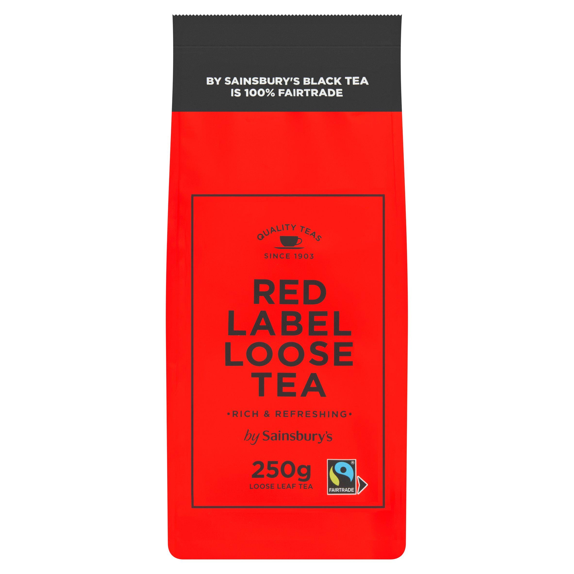 Sainsbury's Red Label loose tea 250g, imported from the UK