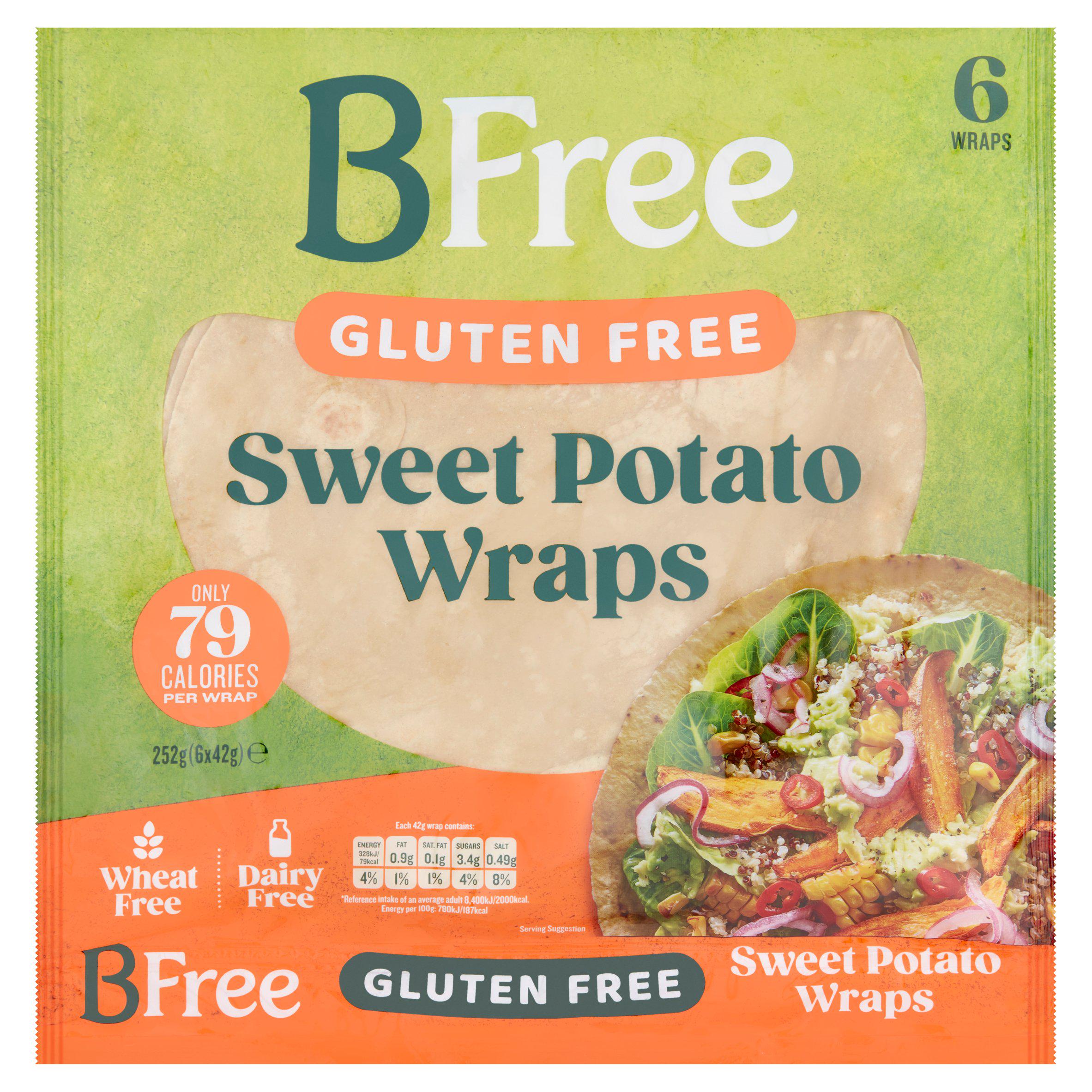 BFree sweet potato wraps 6-pack, UK version