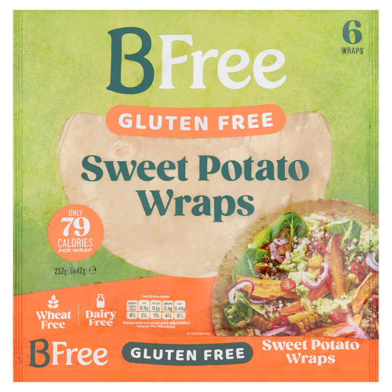 BFree sweet potato wraps 6-pack, UK version