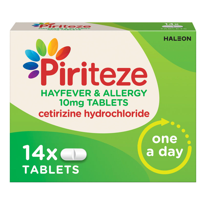 Piriteze Hayfever & Allergy Antihistamine Tablets 14 tablets (British brand)