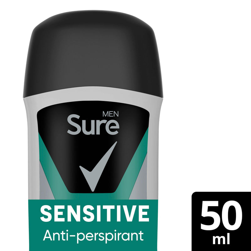 Sure sensitive antiperspirant stick 50ml, imported from the UK