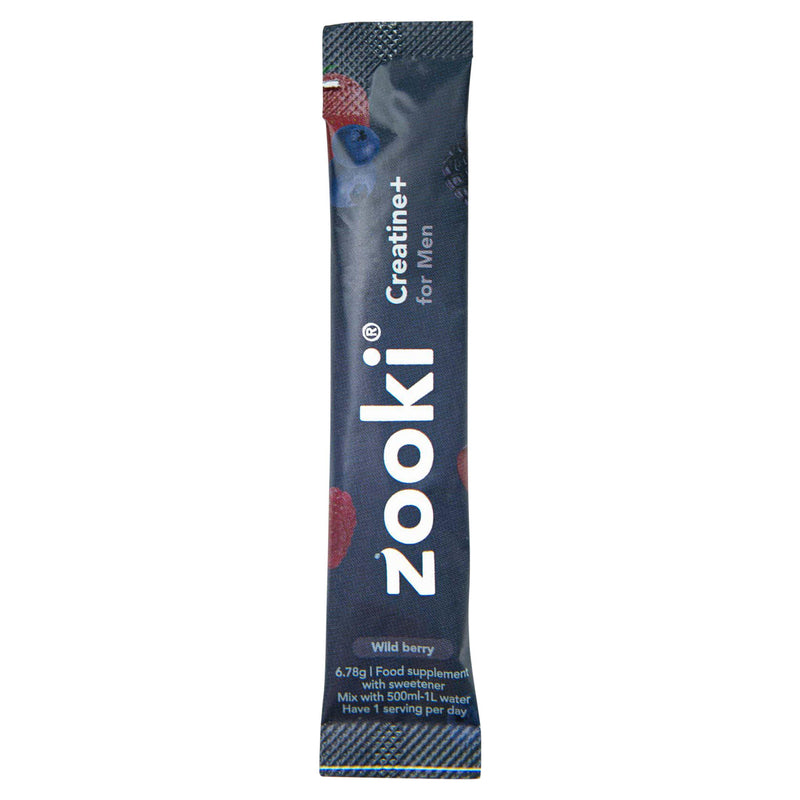 Zooki creatine supplement wild berry 6.78g sachet, imported from the UK