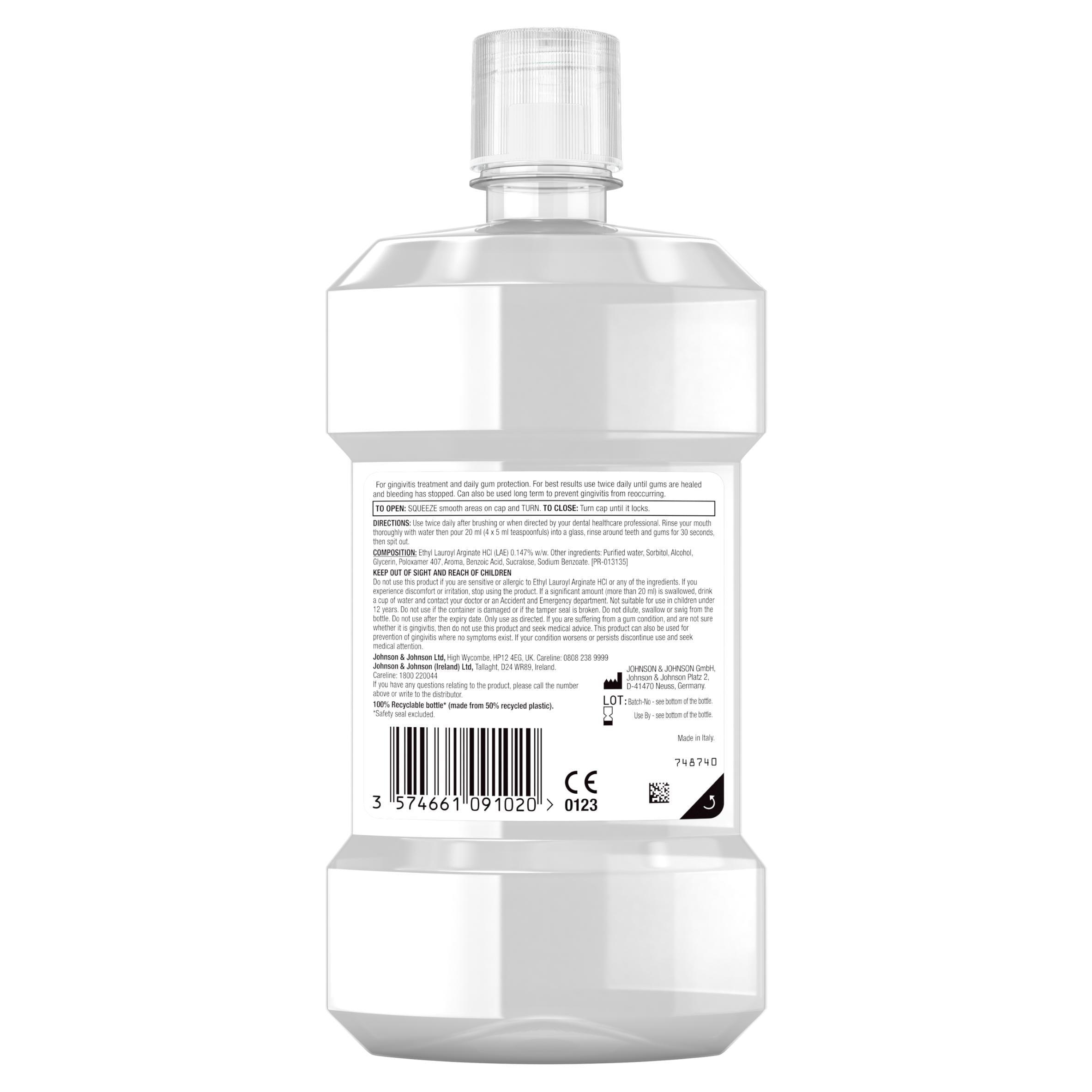 Listerine Advanced Defence Gum Treatment Mouthwash 500ml, UK version