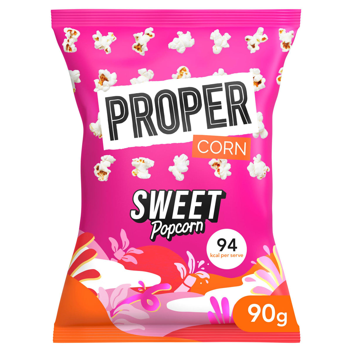Propercorn Sweet Popcorn Bag 90g, imported from the UK