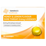 Sainsbury's Throat Lozenges Honey and Lemon 36 lozenges (British brand)