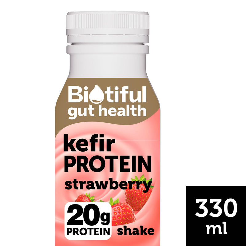 Biotiful strawberry kefir high protein 330ml - British product