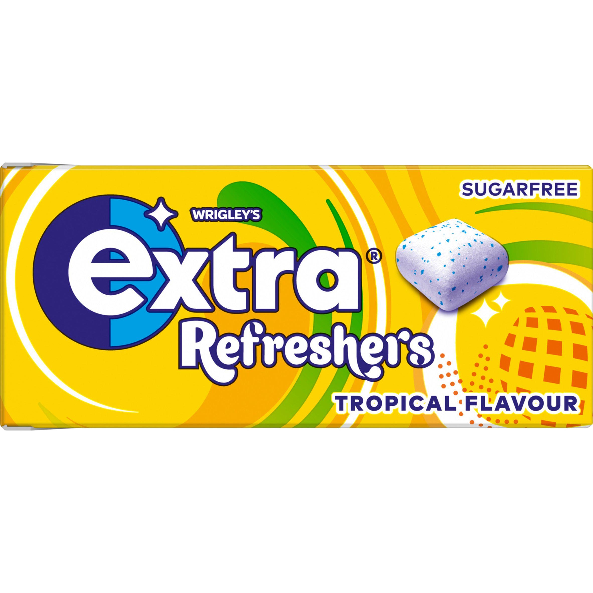 Extra Refreshers Tropical sugar-free gum handy box - British product