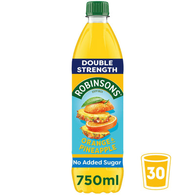 Doppelte Stärke Orange und Ananas Frucht-Squash 750ml