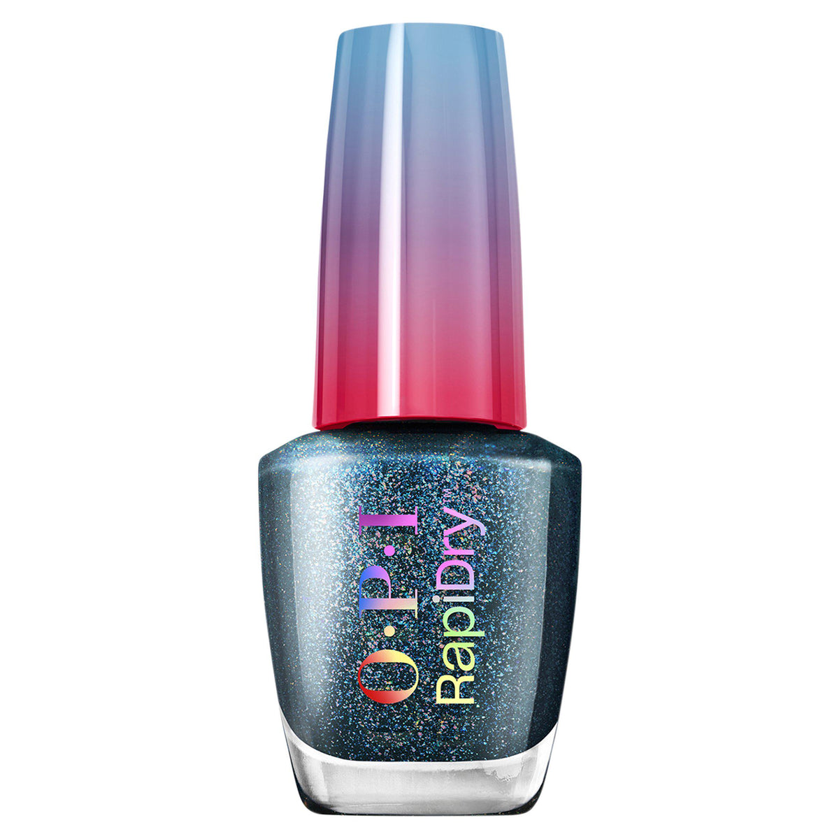 OPI holographic blue glitter quick dry nail polish, UK version
