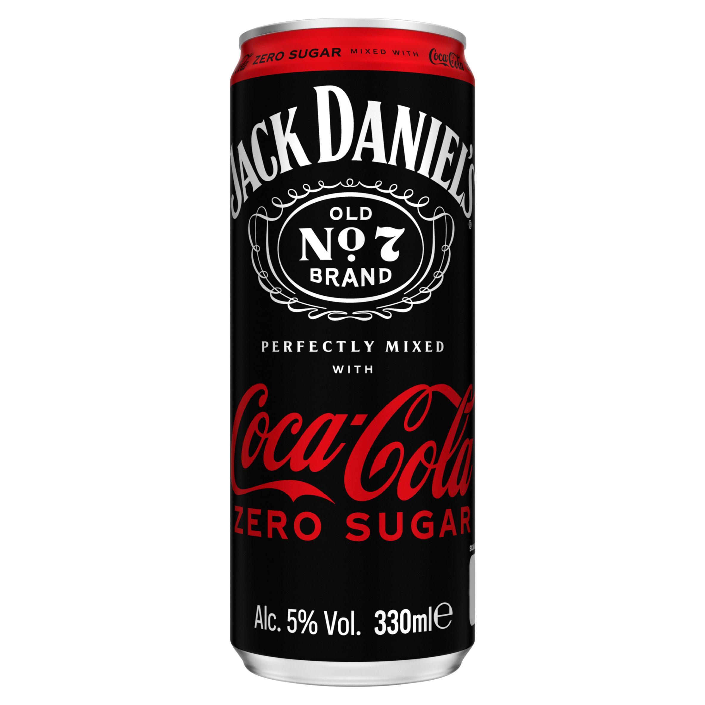 Jack Daniel's Coca-Cola Zero 330ml cocktail - British product