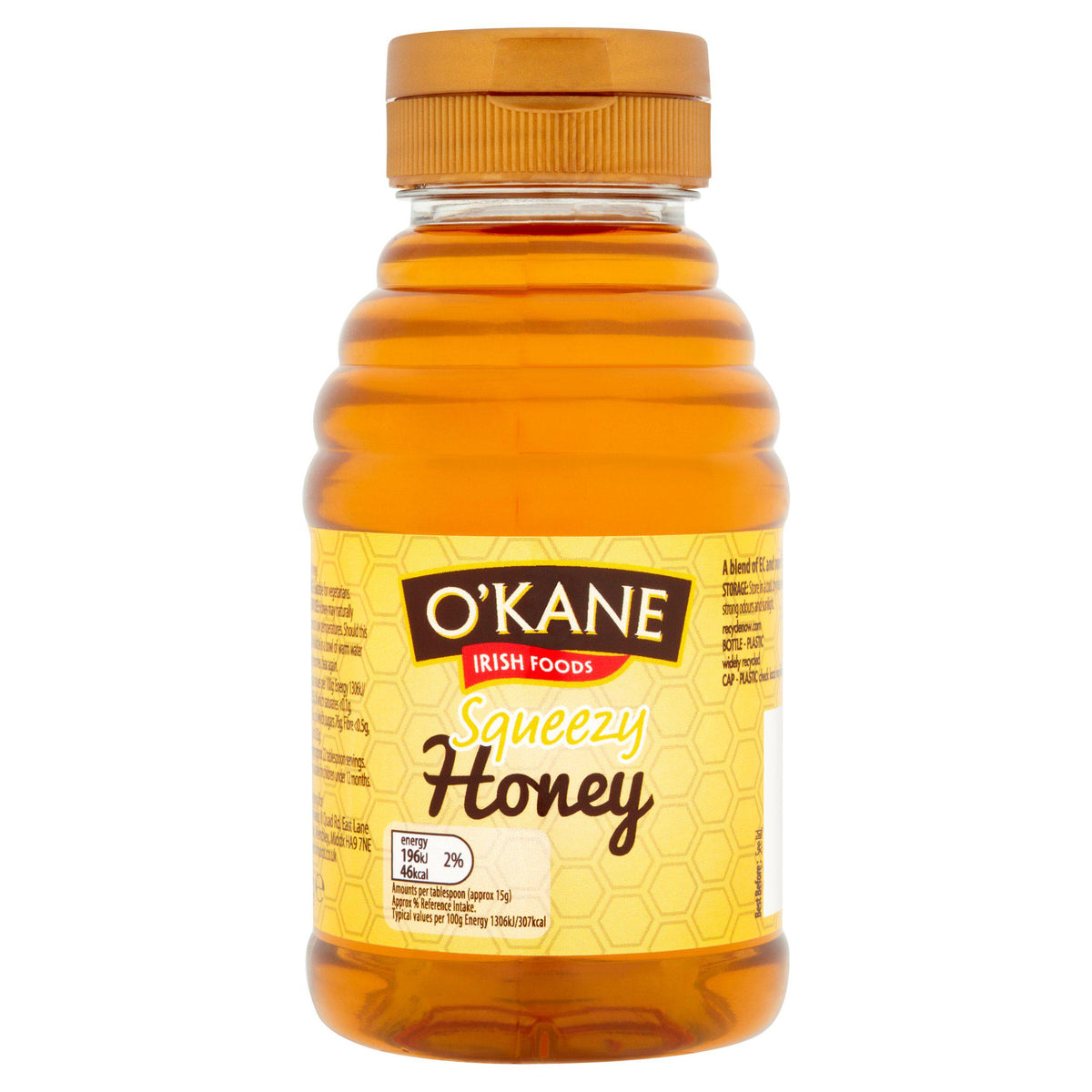 O'Kane Squeezy Honey 340g honey jar - British product