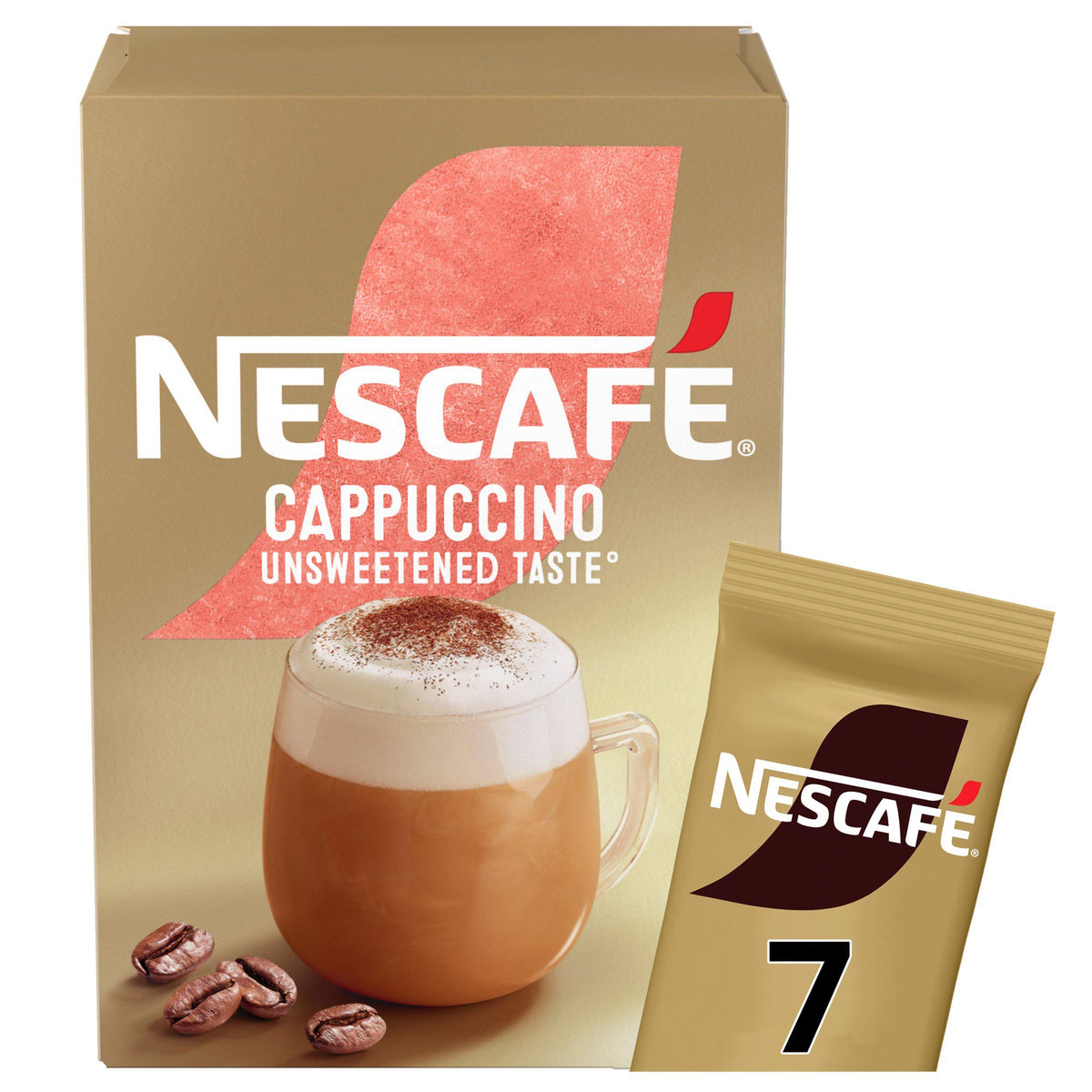 Nescafe unsweetened cappuccino sachets 7 pack (British brand)