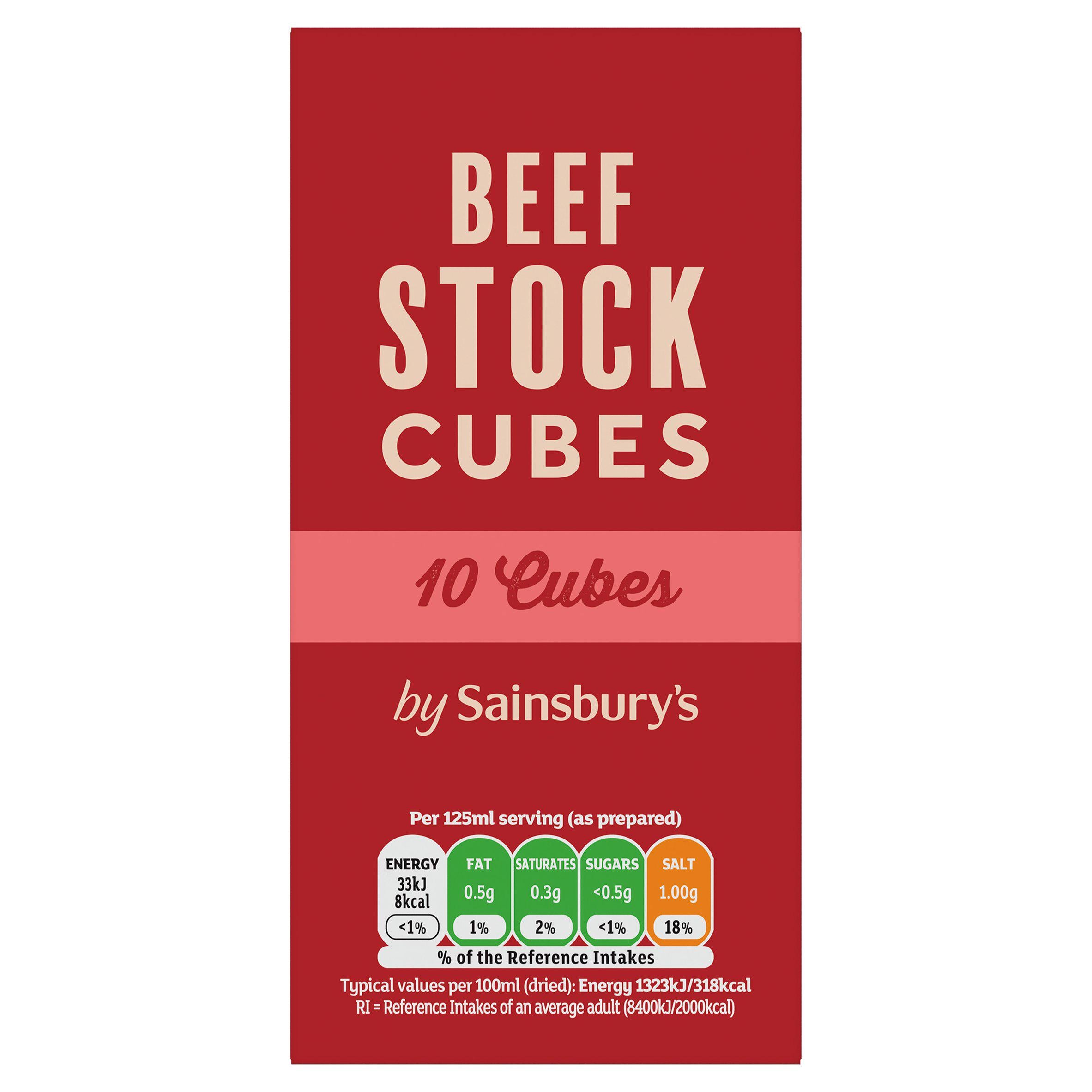 Sainsbury's stock cubes beef flavour 100g - British product