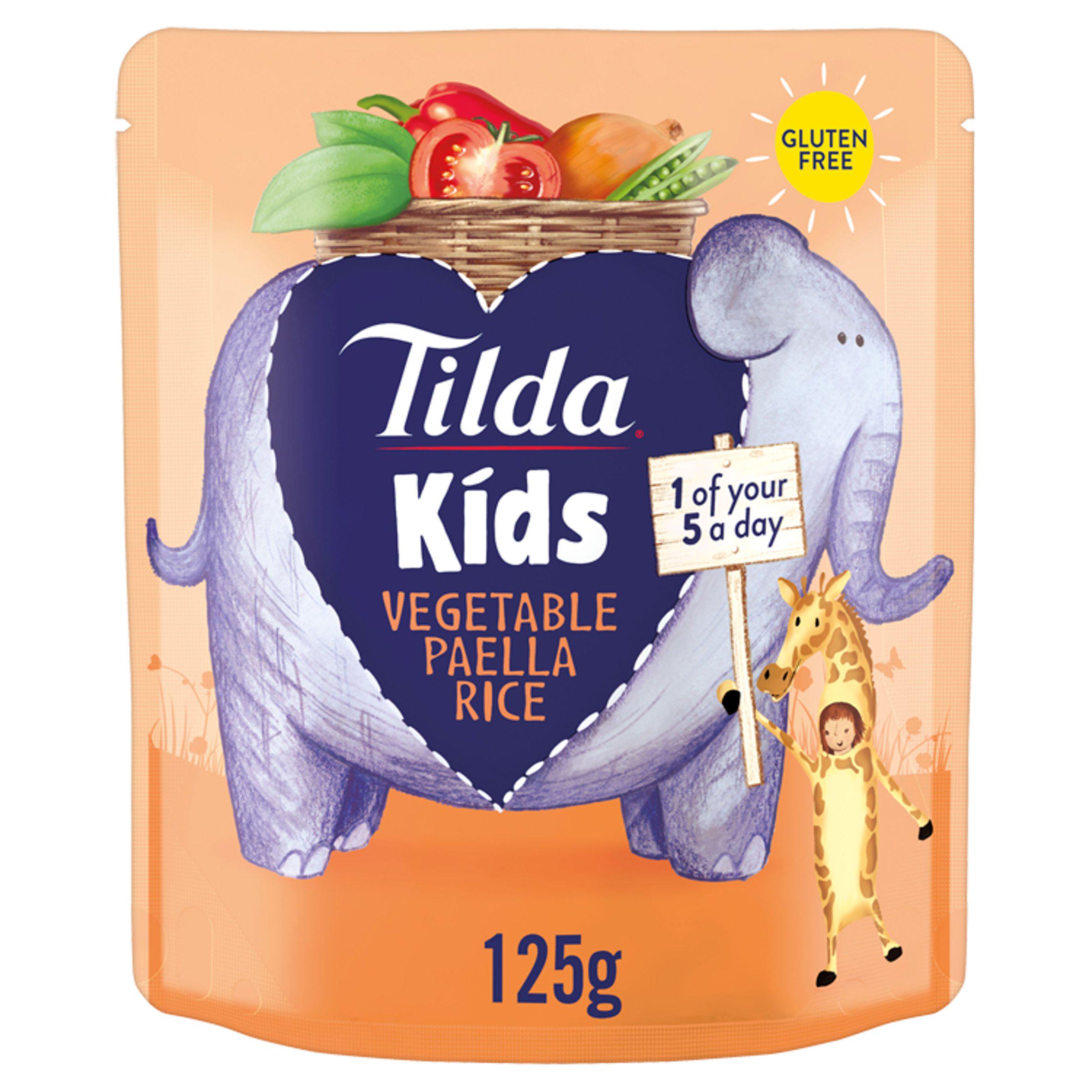 Tilda Kids Vegetable Paella Rice 125g (British brand)
