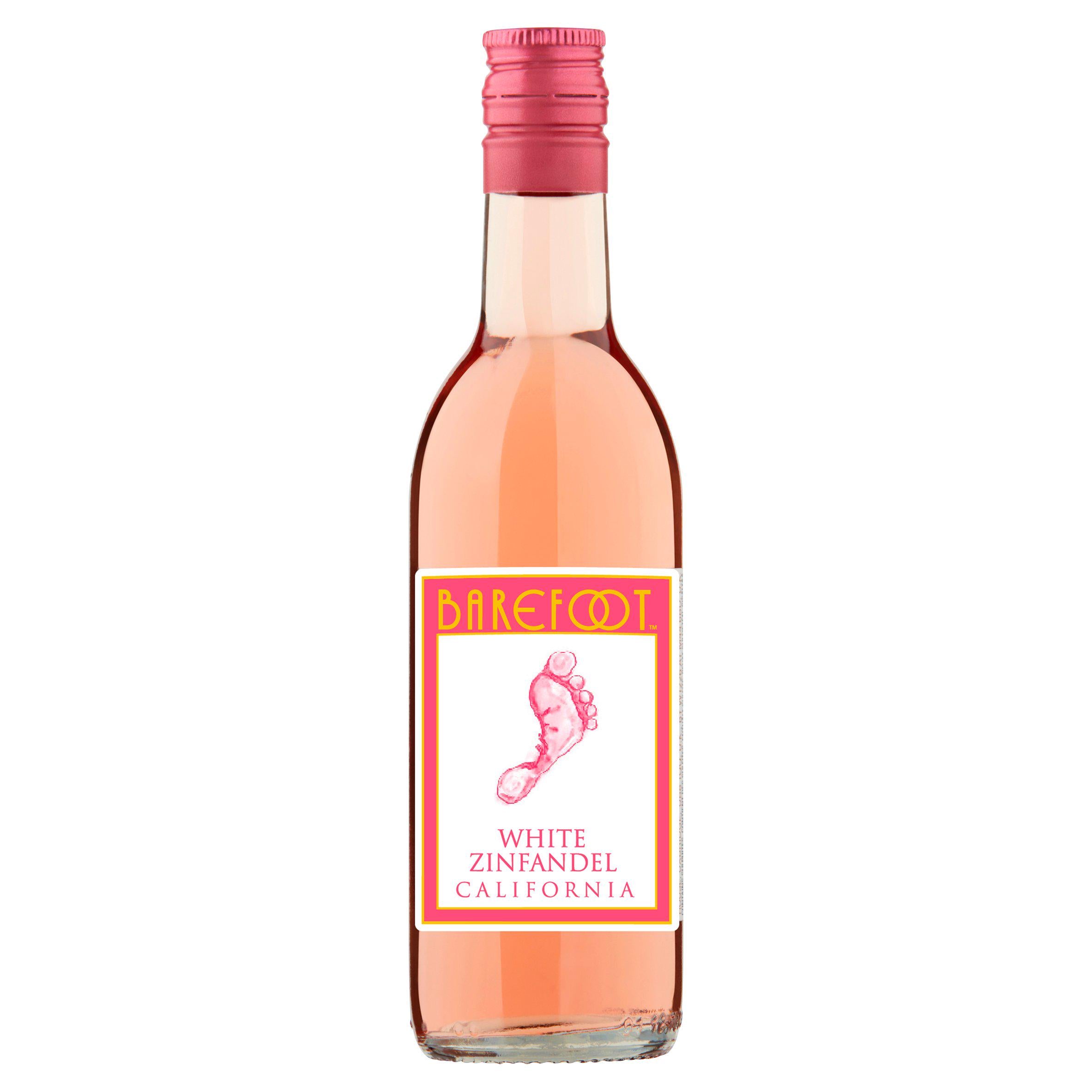 Barefoot White Zinfandel rose wine 18.7cl (British brand)