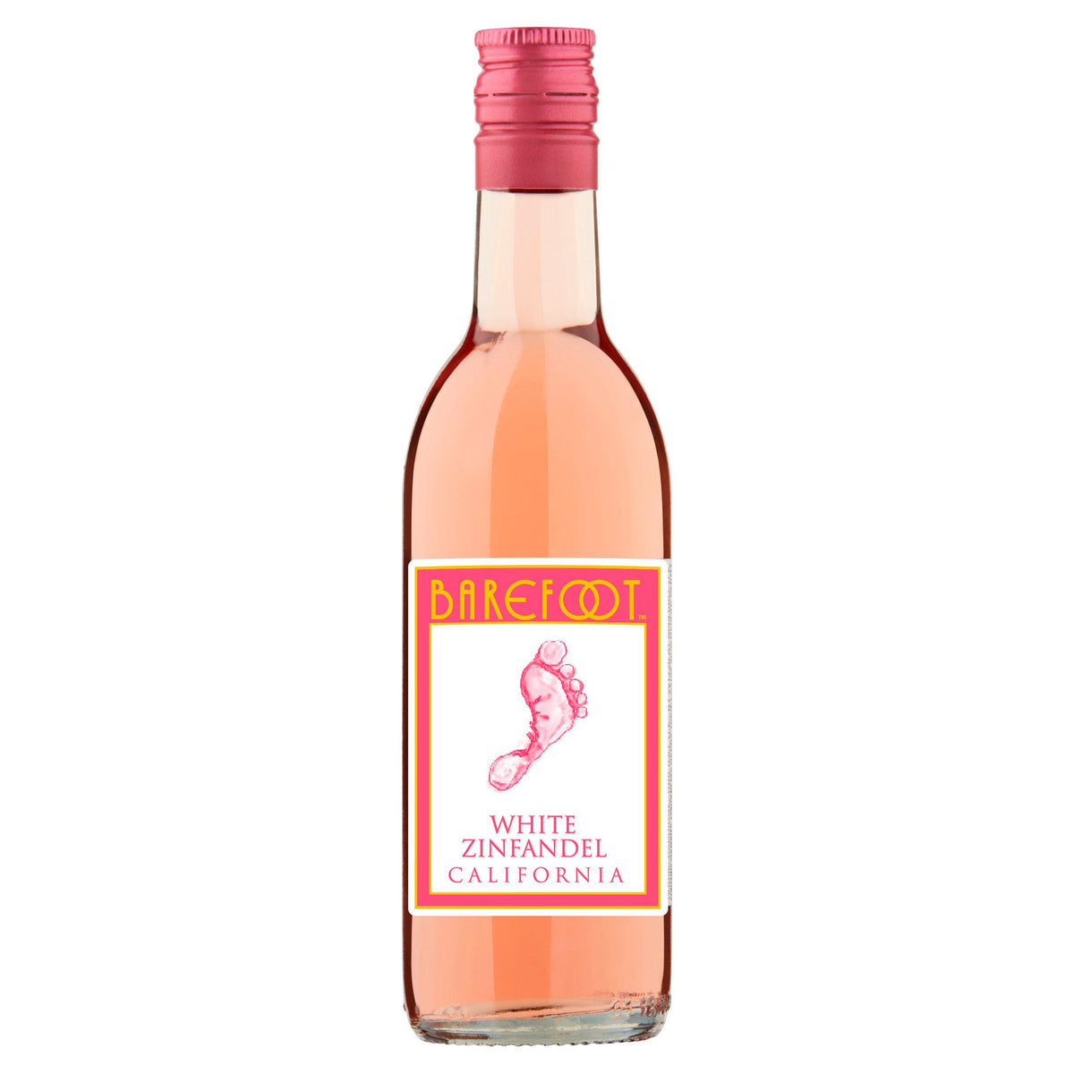 Barefoot White Zinfandel rose wine 18.7cl (British brand)