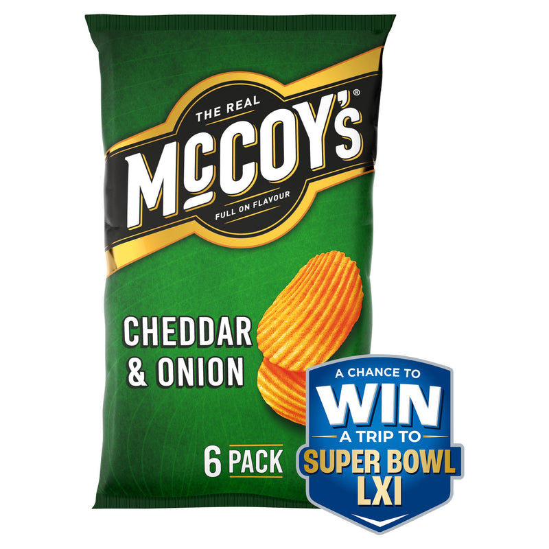 McCoy's Cheddar & Onion crisps variety pack 6x25g, UK version