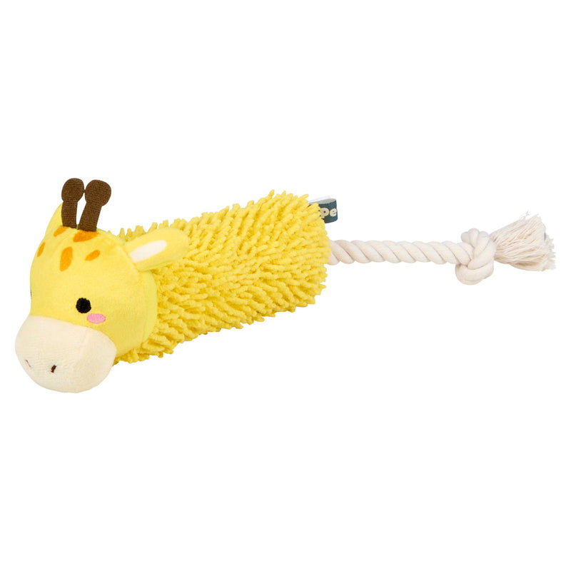 Petface shaggy giraffe plush dog toy, UK version