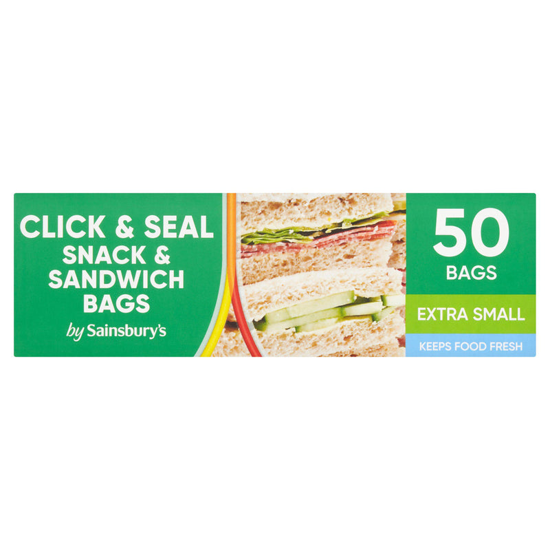 Sainsbury's extra small snack and sandwich bags 50 pack - British product
