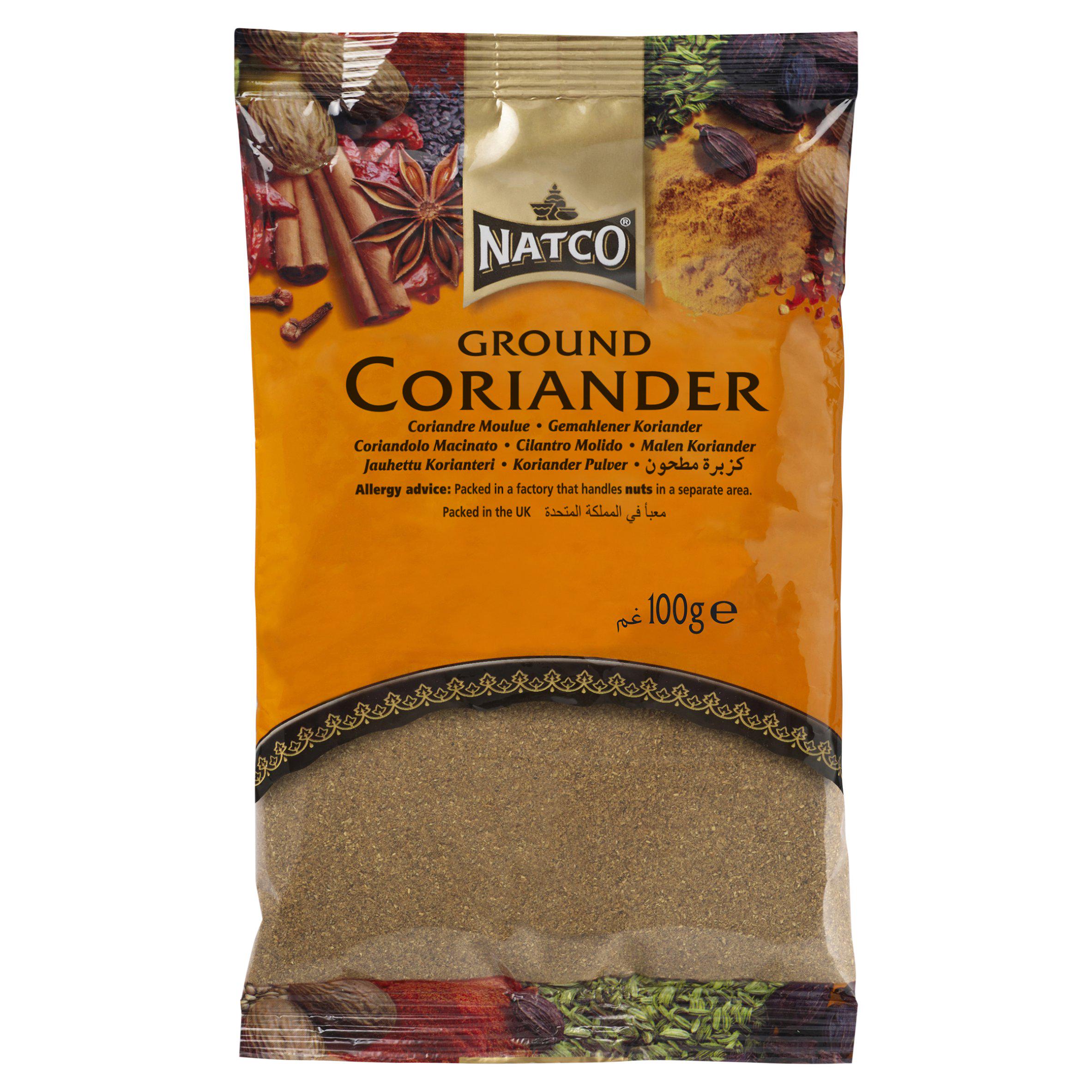 Natco Ground Coriander Spice 100g, imported from the UK