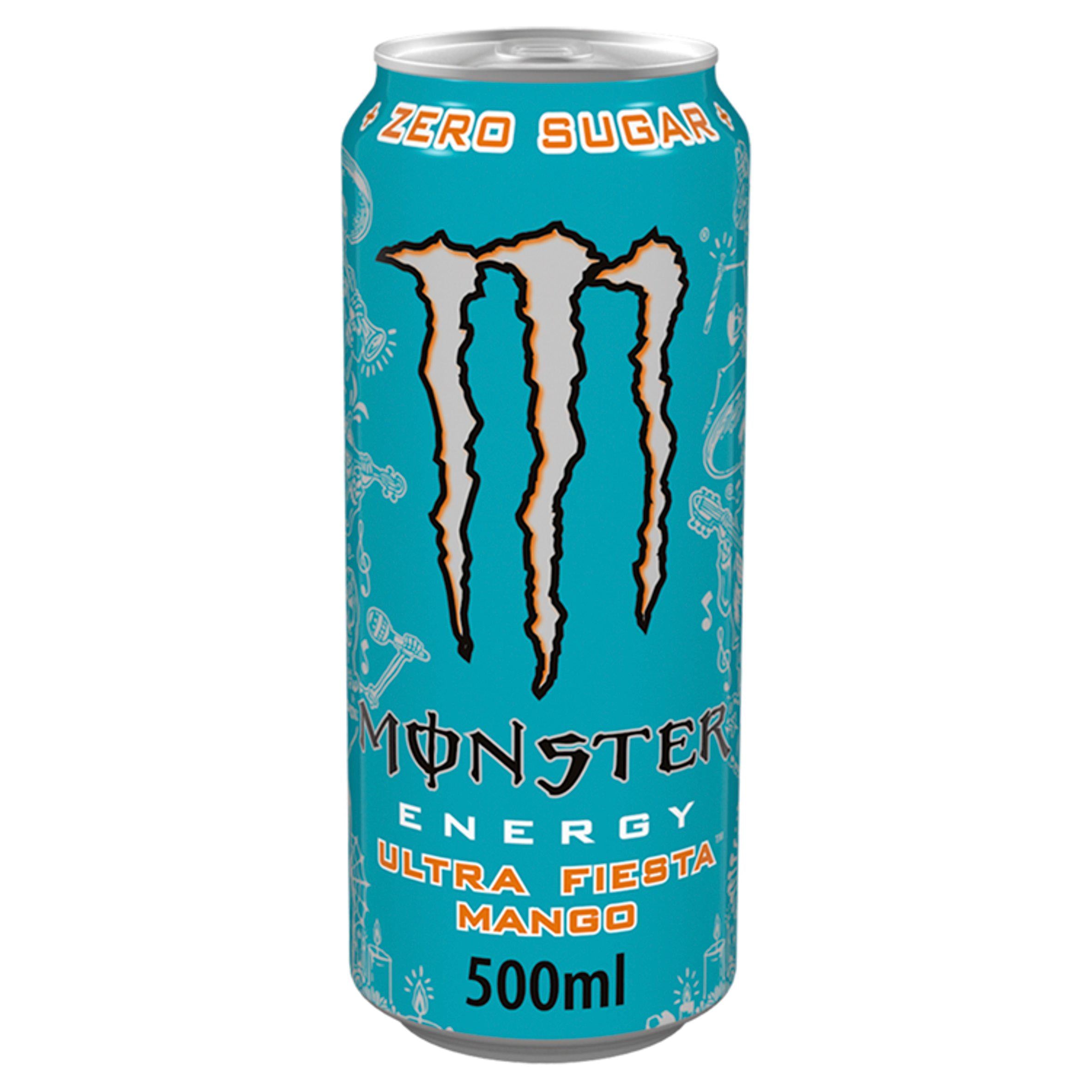 Monster Energy Ultra Fiesta Mango energy drink 500ml, imported from the UK
