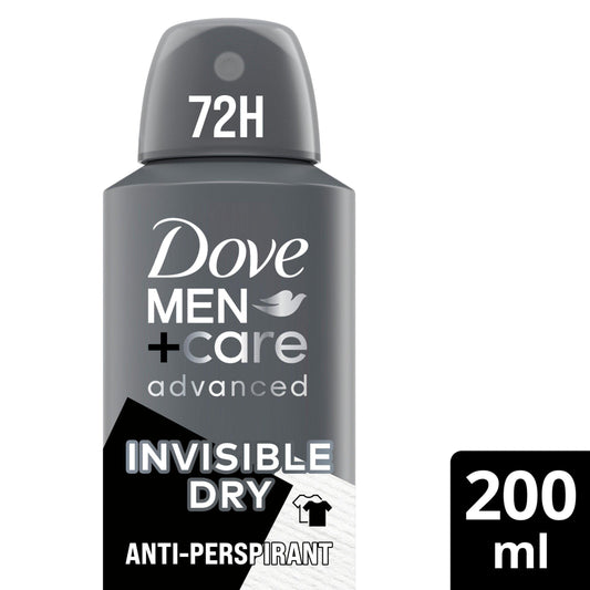 Dove Men+Care Antiperspirant Deodorant Aerosol Invisible Dry 200ml GOODS Sainsburys   