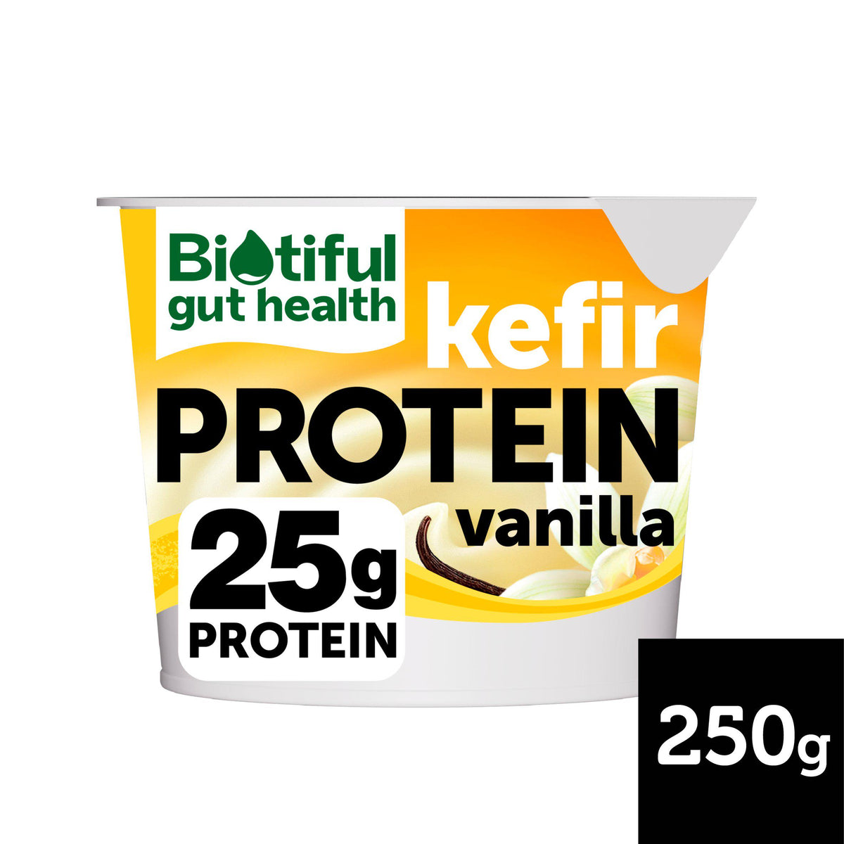 Biotiful Kefir Protein Yogurt Vanilla 250g, imported from the UK