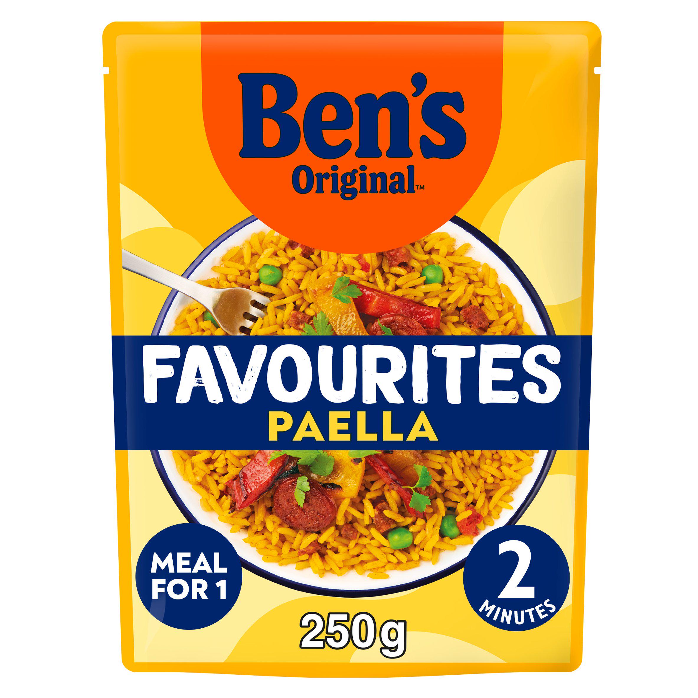 Ben's Original paella chorizo vegetable rice meal 250g - British product