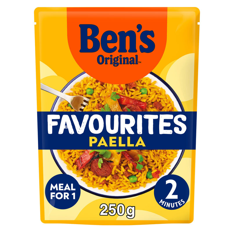 Ben's Original paella chorizo vegetable rice meal 250g - British product