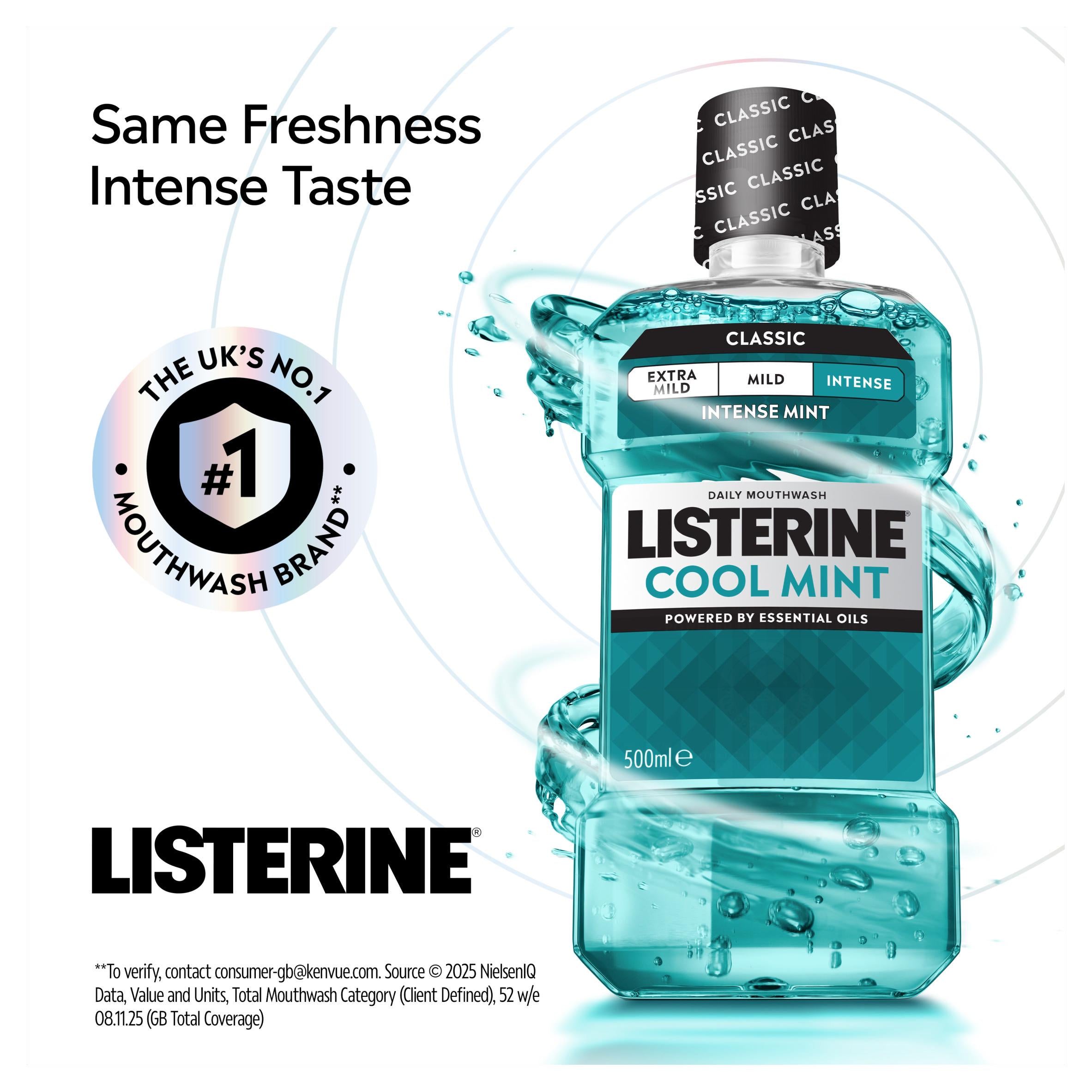 Listerine Cool Mint mouthwash 500ml - British product