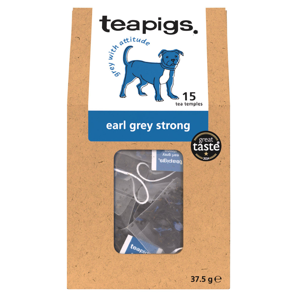 Teapigs Earl Grey Strong Biodegradable Tea Temples x15 (British brand)