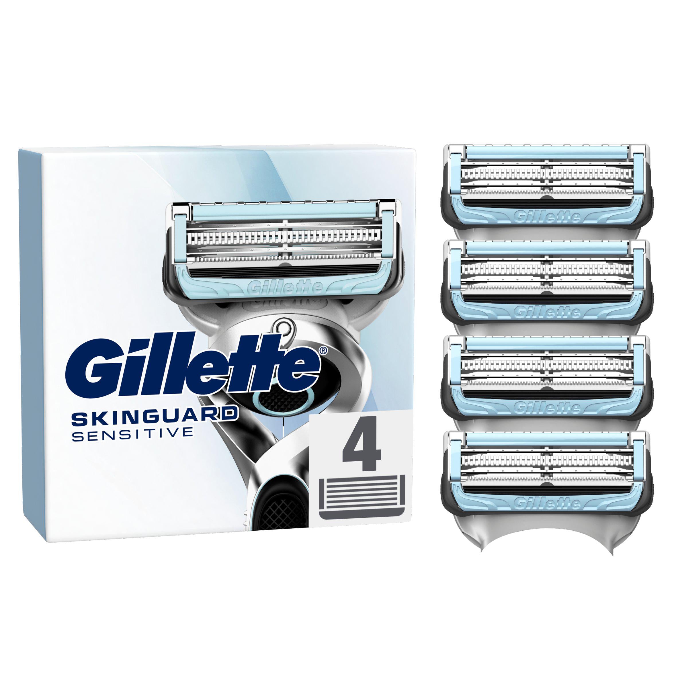 Gillette SkinGuard sensitive razor blades 4-pack - British product