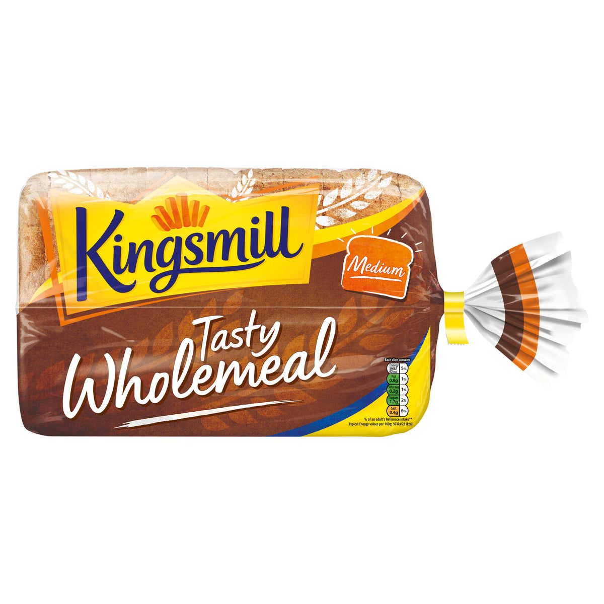 Kingsmill medium wholemeal bread 800g, imported from the UK