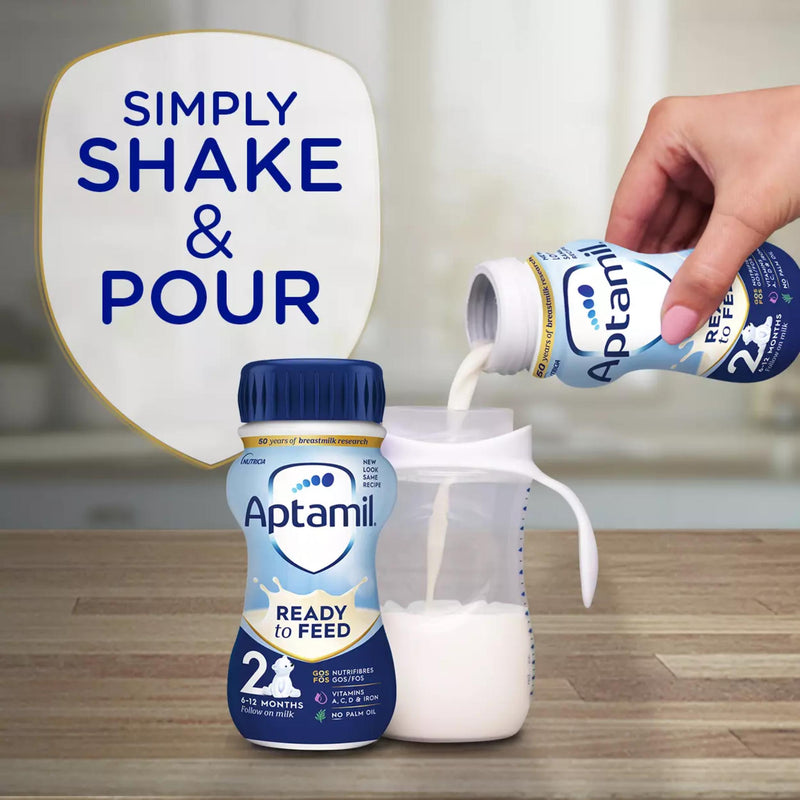 Aptamil 2 follow on baby milk formula 6x200ml - British product