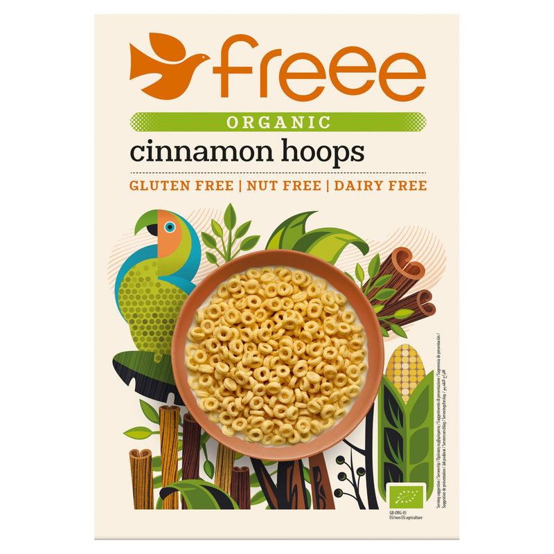 Freee gluten free cinnamon hoops cereal 300g - British product